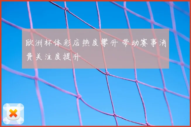 欧洲杯体彩店热度攀升 带动赛事消费关注度提升